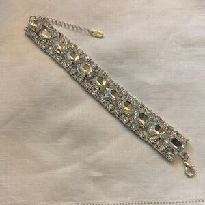 Super Sparkle Silvertone Rhinestone Crystal Bracelet